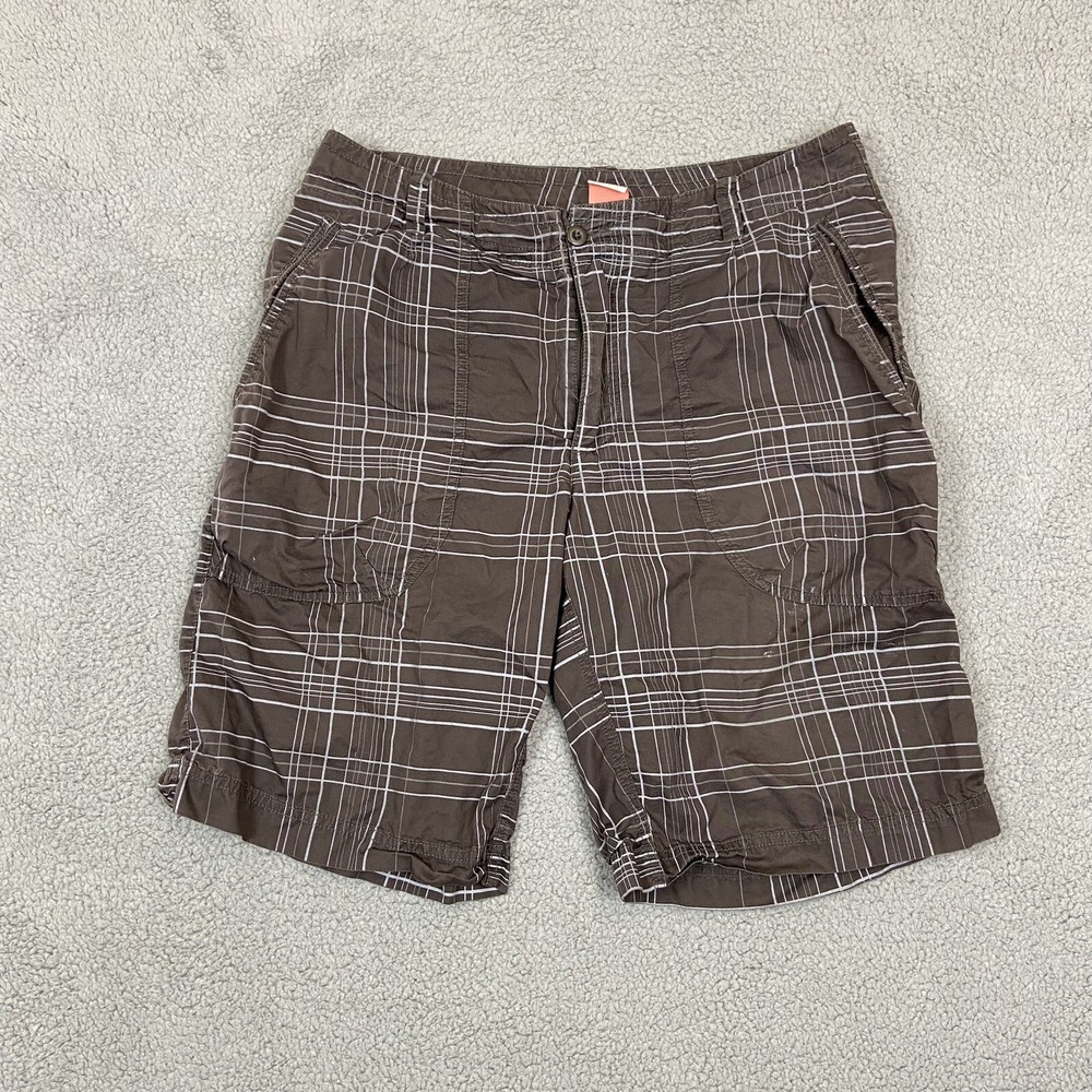 Men's NIKE Athletic Dept Casual Shorts Size Large Gray Plaid Drawstring Cotton